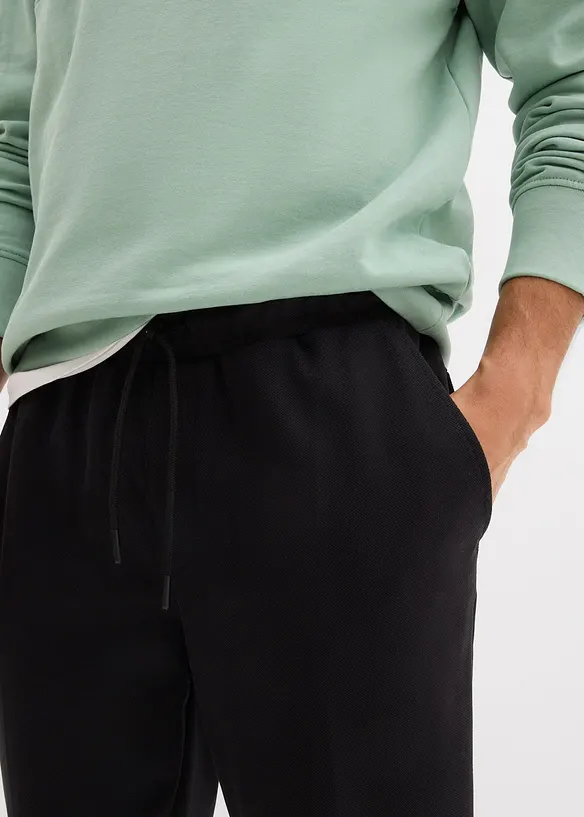 Pull on-bukse i bomull med stretch, Slim fit, bonprix