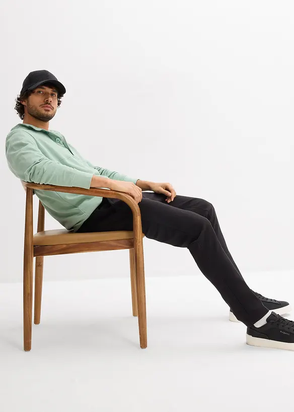 Pull on-bukse i bomull med stretch, Slim fit, bonprix