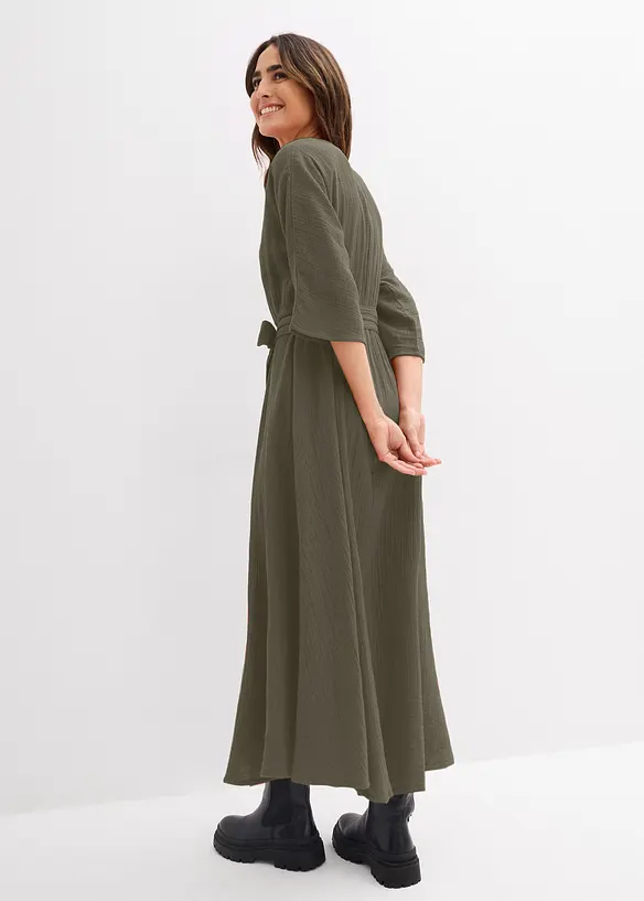 Midikjole i myk bomull, bonprix