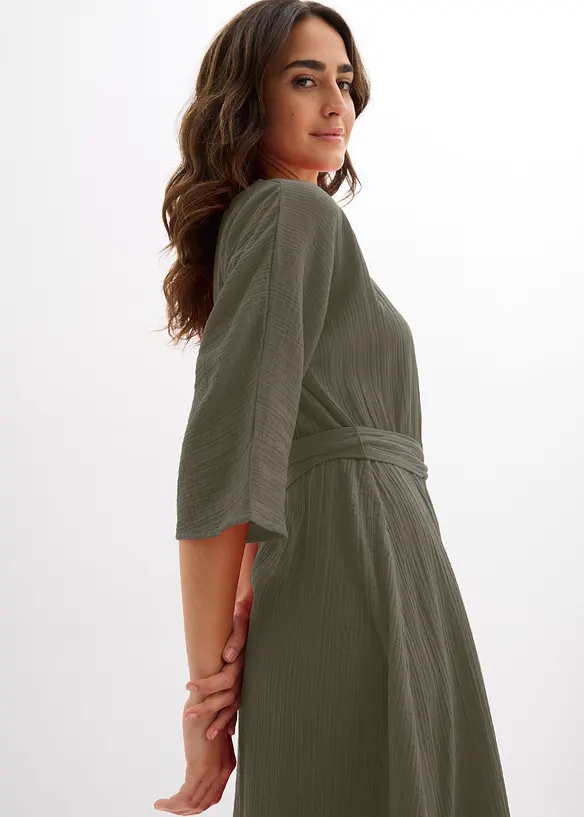 Midikjole i myk bomull, bonprix