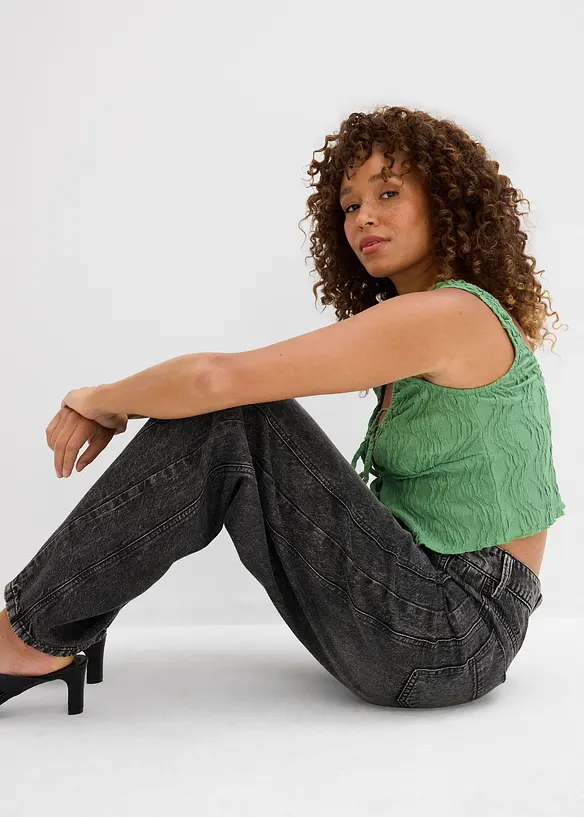 Ballong-jeans Mid Waist, super soft, bonprix