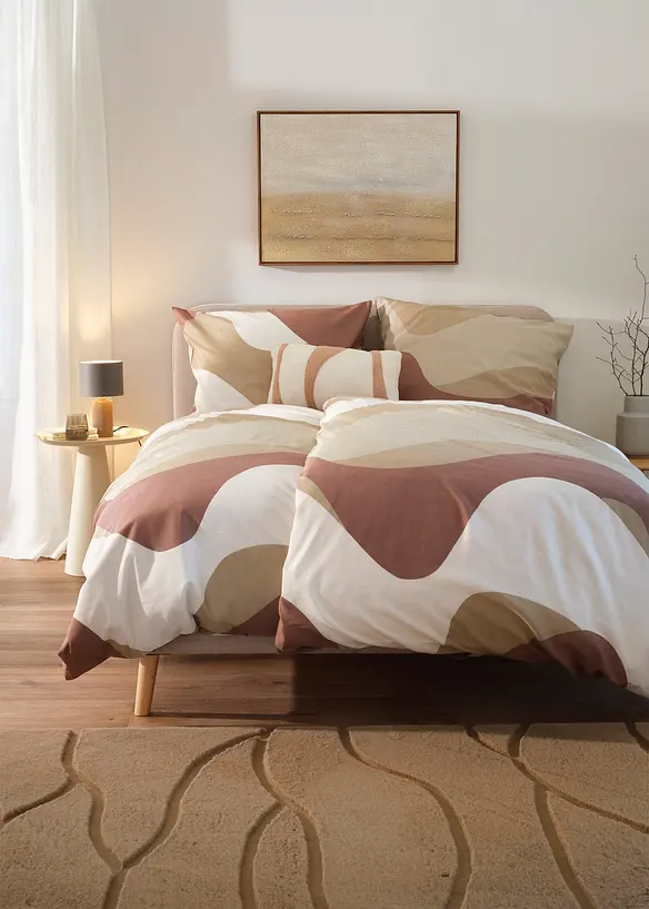 Sengesett med grafisk m&oslash;nster, bonprix