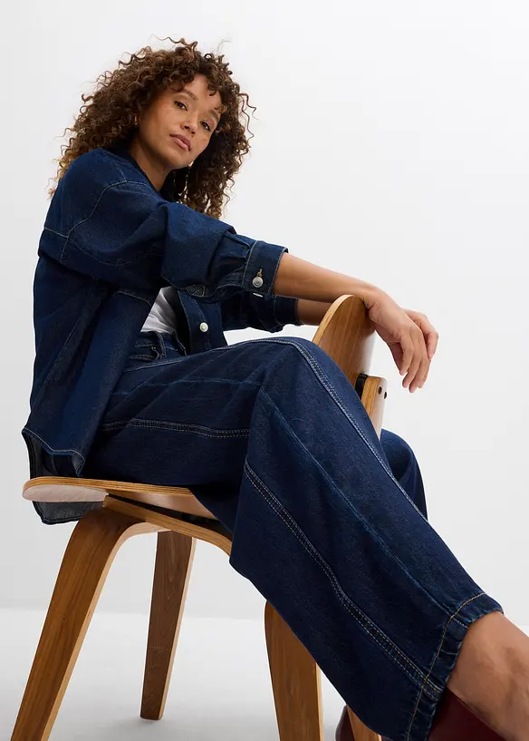 Ballong-jeans Mid Waist, super soft, bonprix