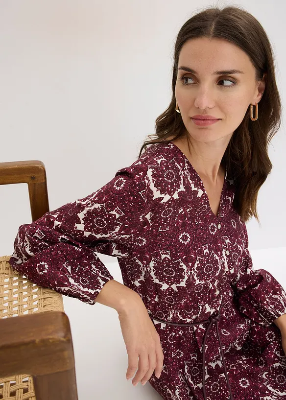 Midikjole i myk viskosemiks, bonprix