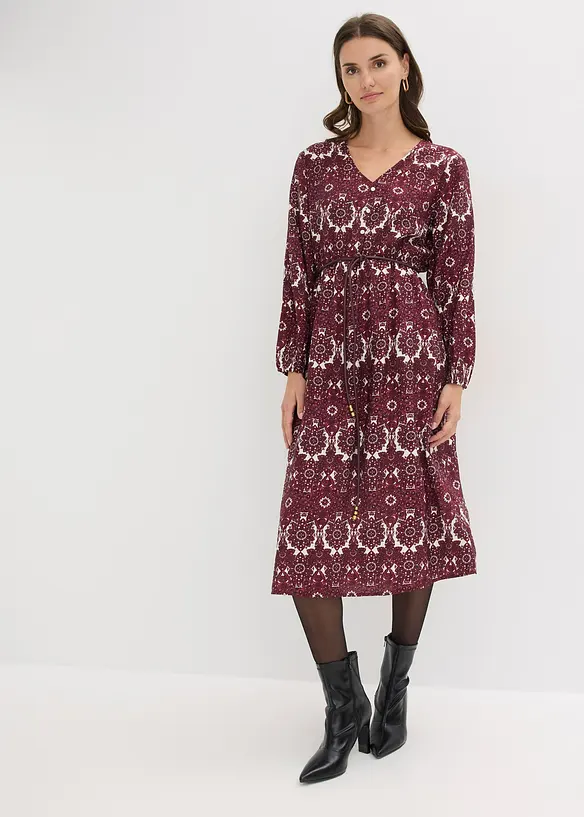 Midikjole i myk viskosemiks, bonprix