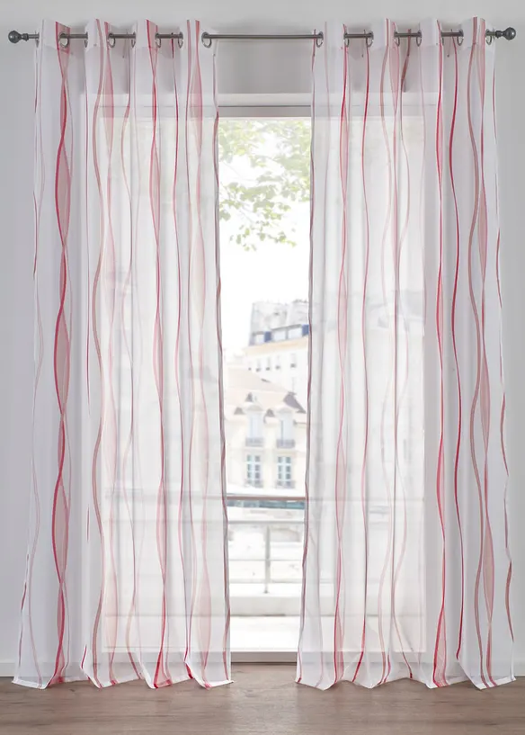 Gardin med b&oslash;lgem&oslash;nster (1-pack), bonprix