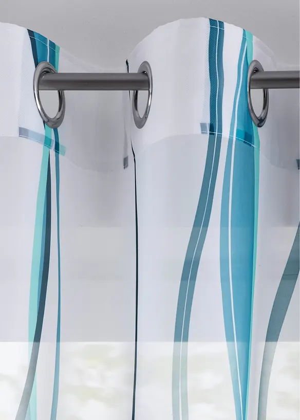 Gardin med b&oslash;lgem&oslash;nster (1-pack), bonprix