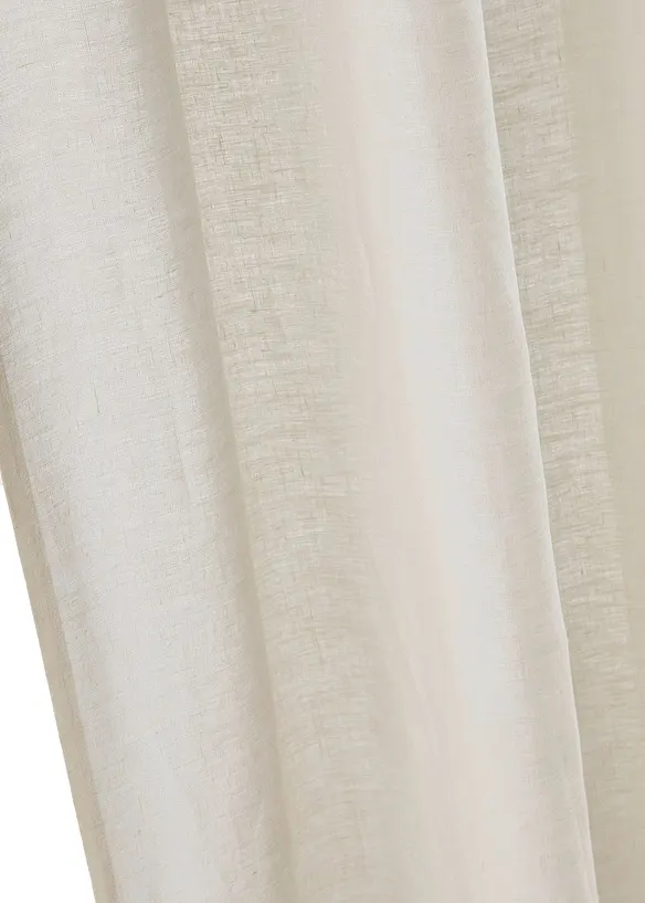 Gardin i bomull- og linmiks (1-pack), bonprix