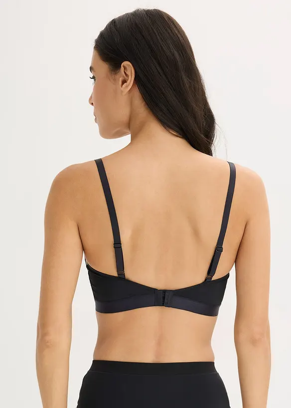 Bralette uten b&oslash;yle med transparente innfellinger, bonprix