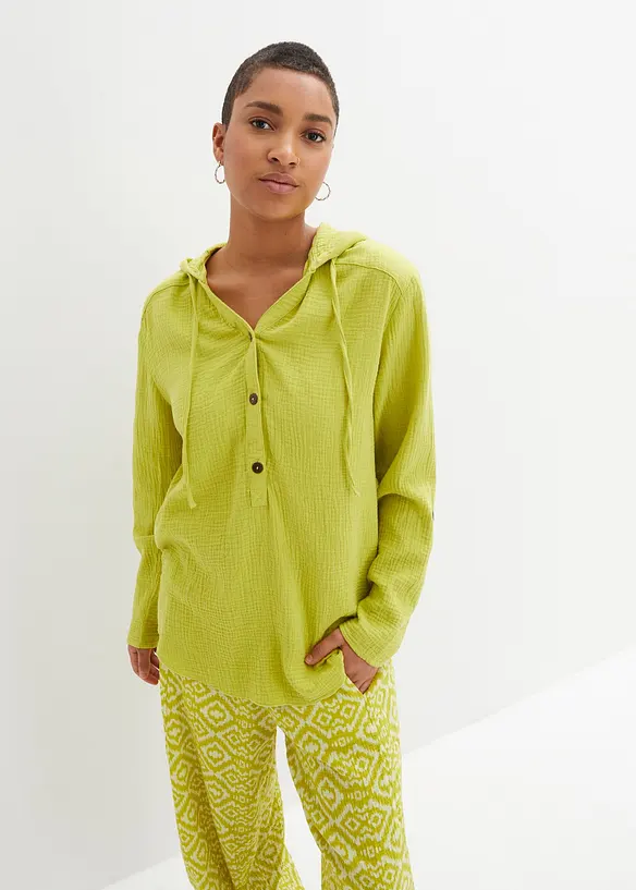 Pull on-bluse i luftig musselin, bonprix