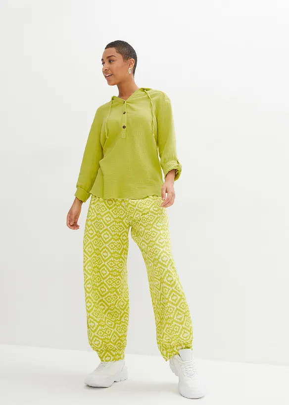 Pull on-bluse i luftig musselin, bonprix