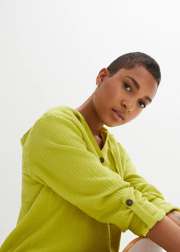 Pull on-bluse i luftig musselin, bonprix