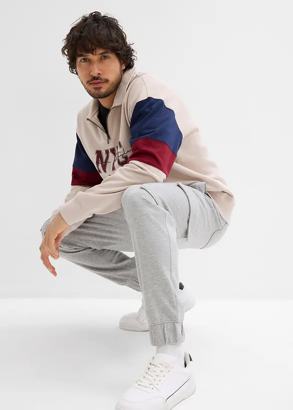 Joggebukse med cargolommer, Loose fit, bonprix