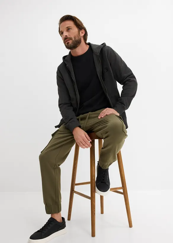 Joggebukse med cargolommer, Loose fit, bonprix