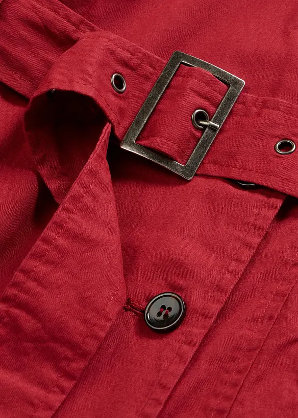 Lang trenchcoat med belte, bonprix