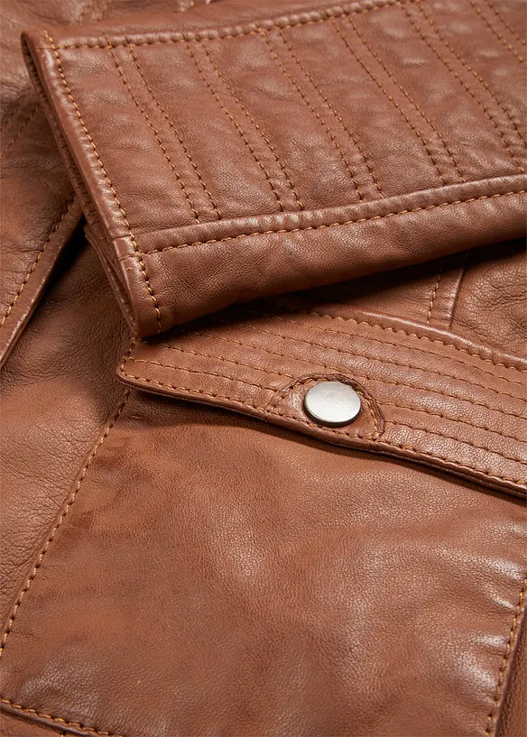 Skinnjakke i lammenappa, bonprix