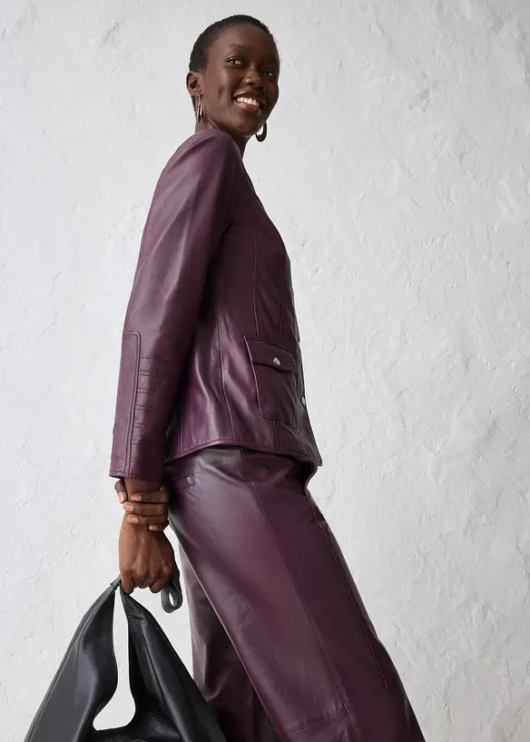 Skinnjakke i lammenappa, bonprix