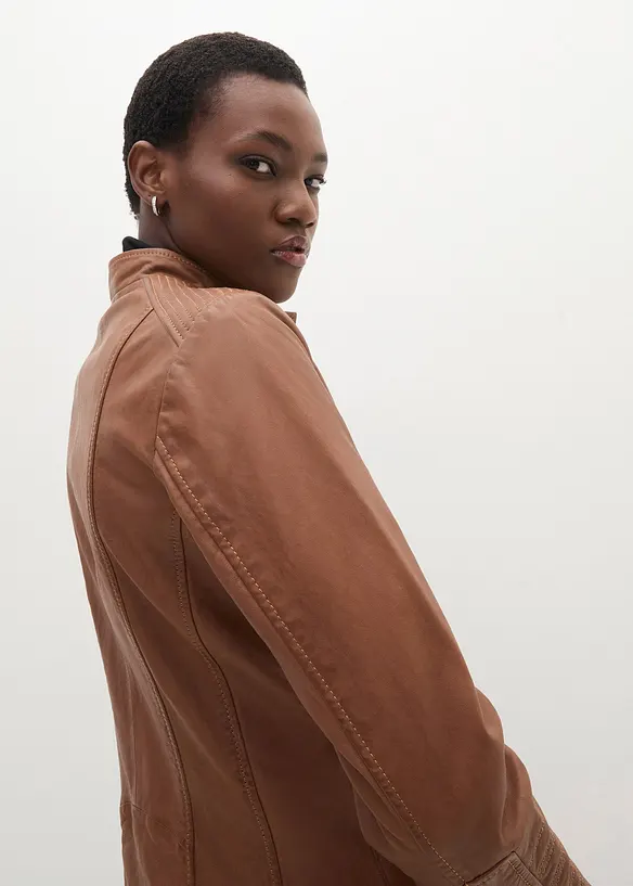 Skinnjakke i lammenappa, bonprix