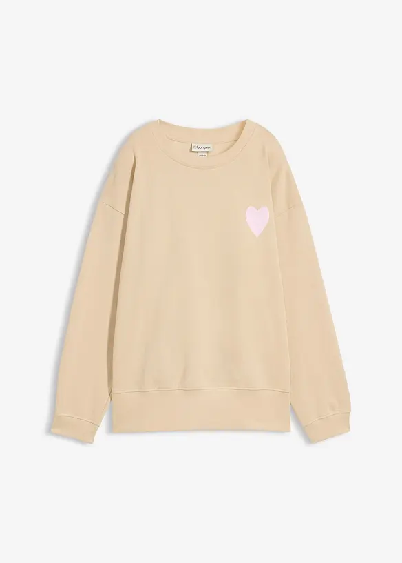 Oversized sweatshirt i &oslash;kologisk bomull, bonprix
