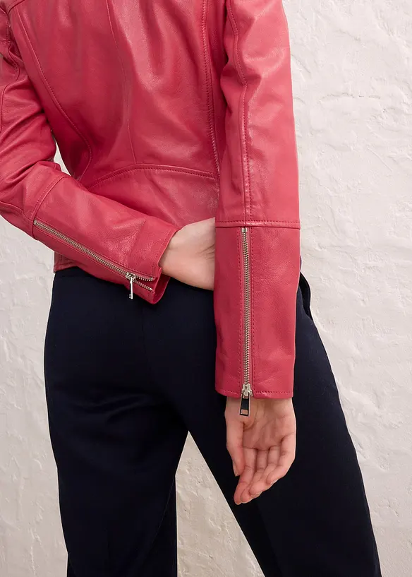 Bikerjakke i nappaskinn, bonprix