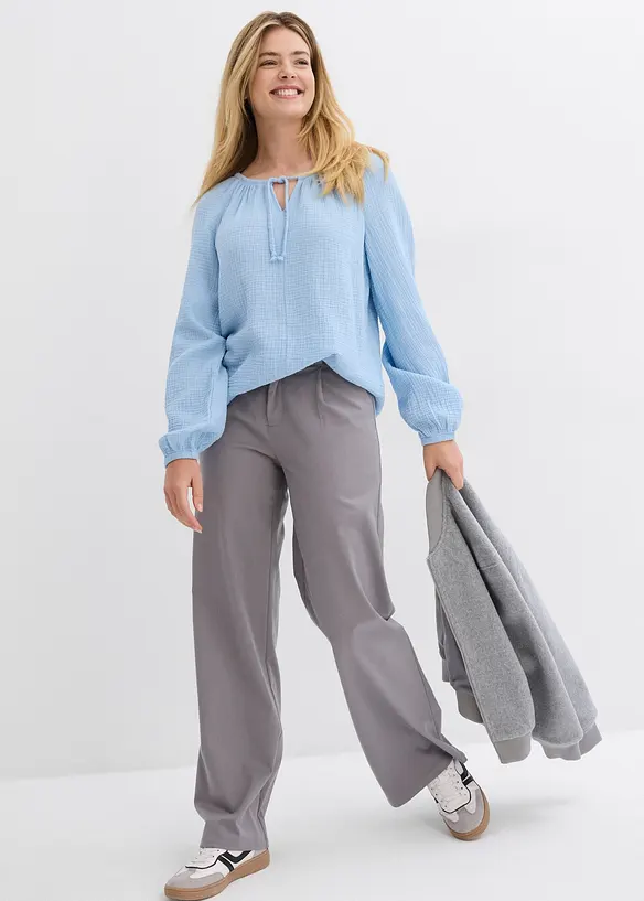 Bluse i luftig musselin, bonprix