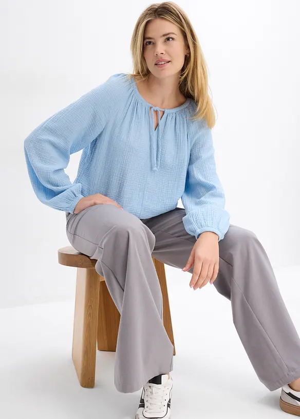 Bluse i luftig musselin, bonprix