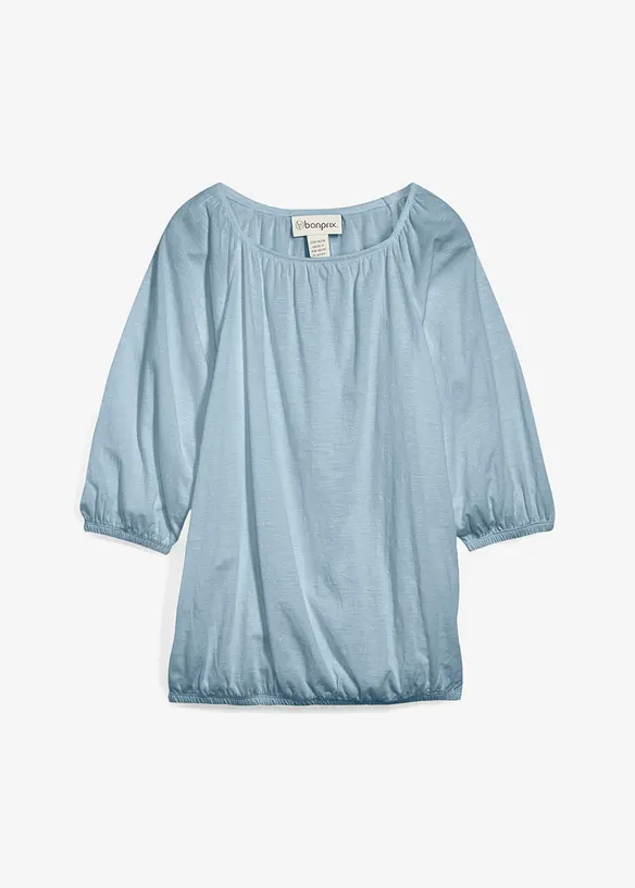 Trikotbluse i 100% &oslash;kologisk bomull, bonprix