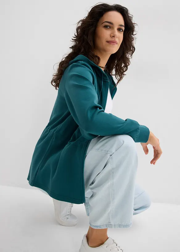 Sweatjakke i myk scuba, bonprix