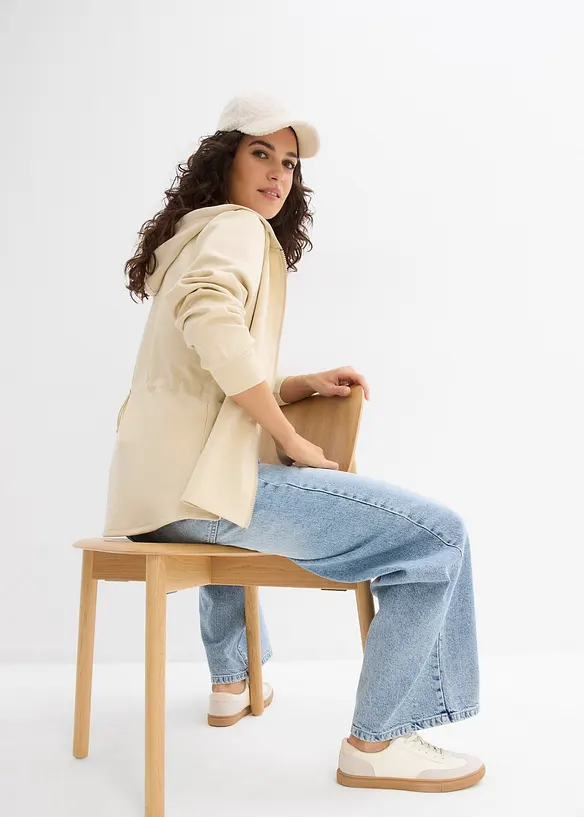 Hettejakke med strikk, bonprix