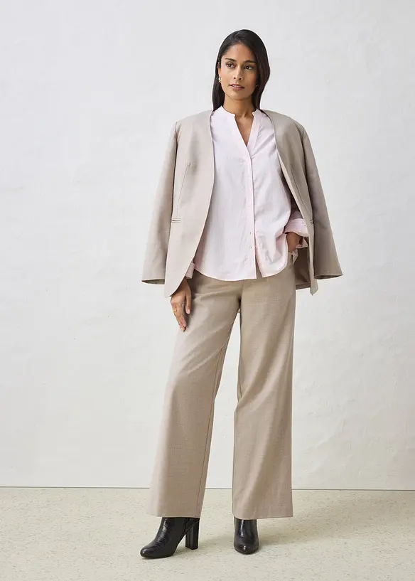 Vid bukse med ull og fem lommer, bonprix