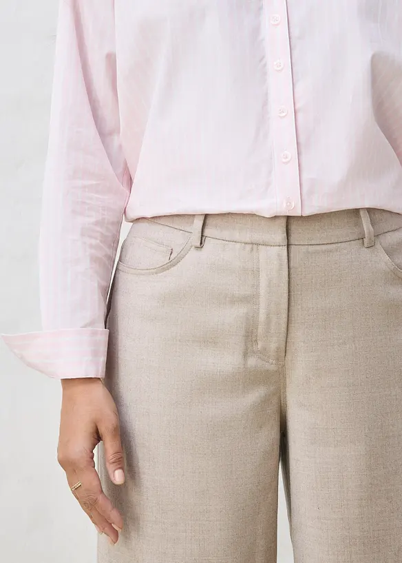 Vid bukse med ull og fem lommer, bonprix