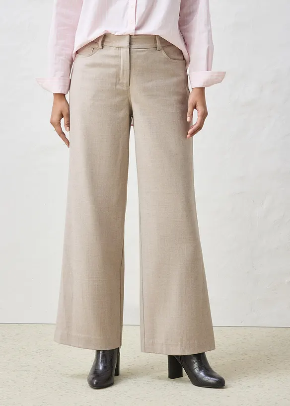 Vid bukse med ull og fem lommer, bonprix