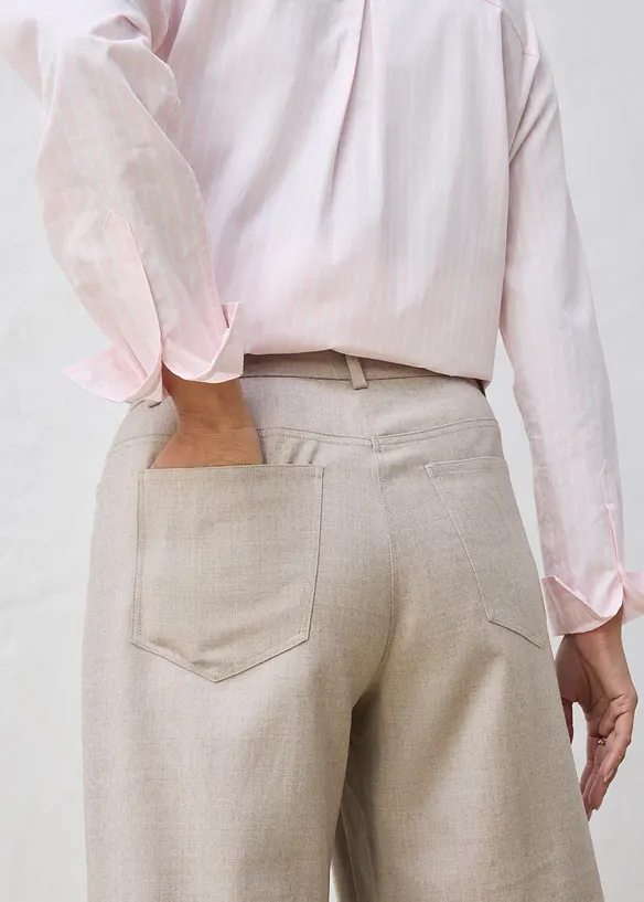 Vid bukse med ull og fem lommer, bonprix