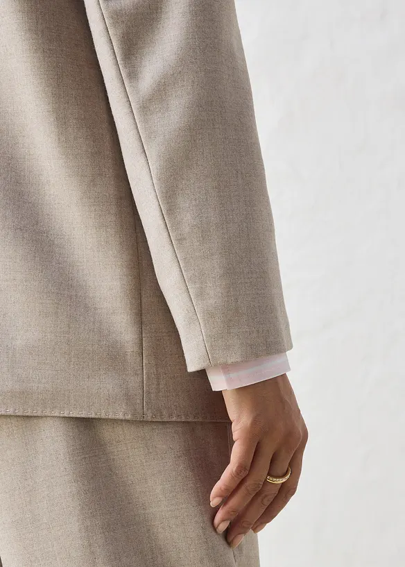 Blazer uten krage i myk ullmiks, bonprix