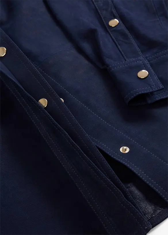 Skjorte i semsket skinn, bonprix