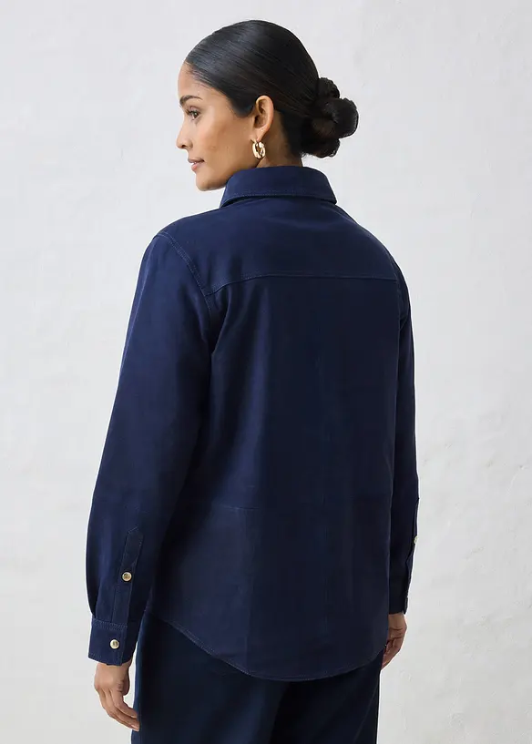 Skjorte i semsket skinn, bonprix