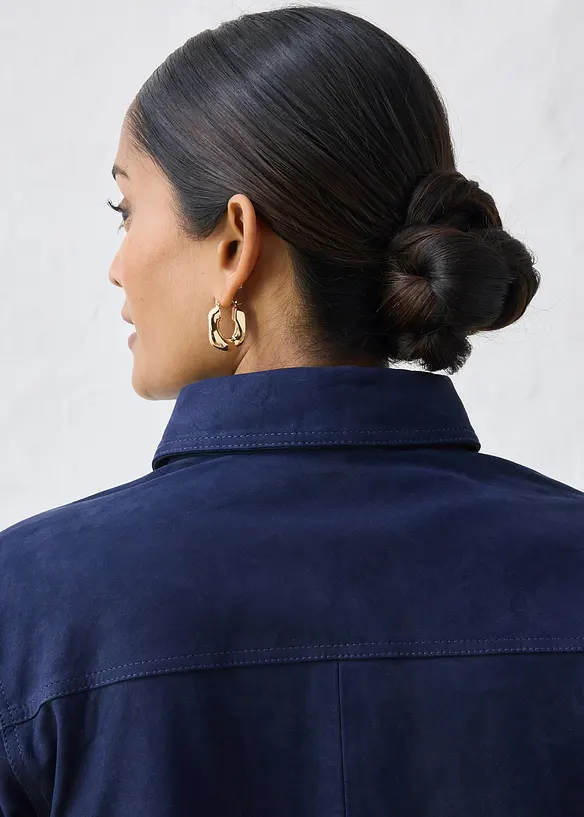 Skjorte i semsket skinn, bonprix