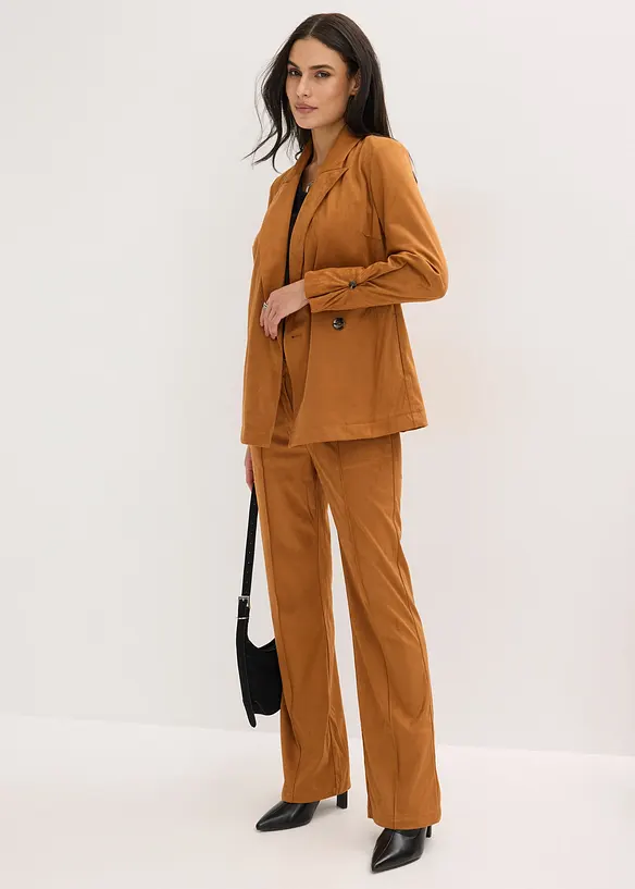 Blazer i imitert semsket skinn, bonprix