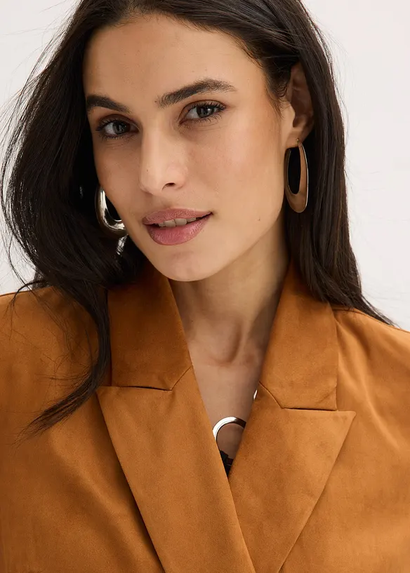 Blazer i imitert semsket skinn, bonprix