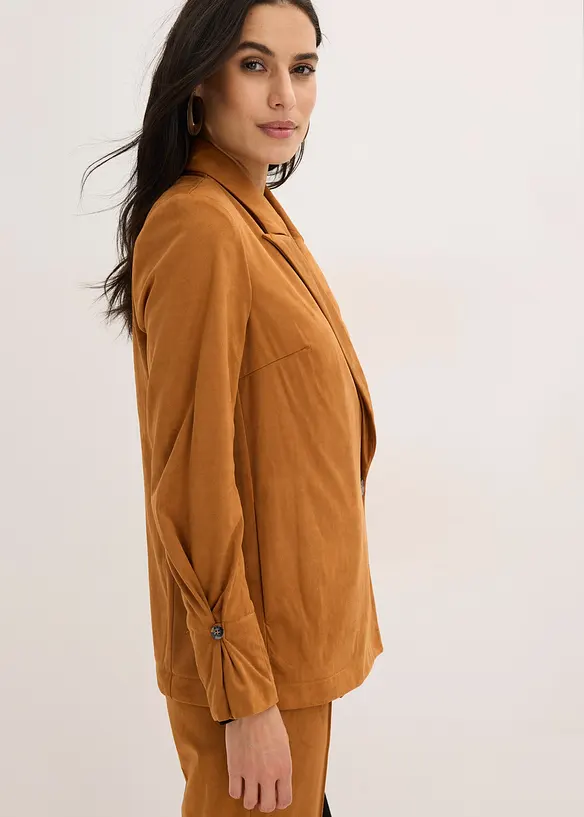 Blazer i imitert semsket skinn, bonprix