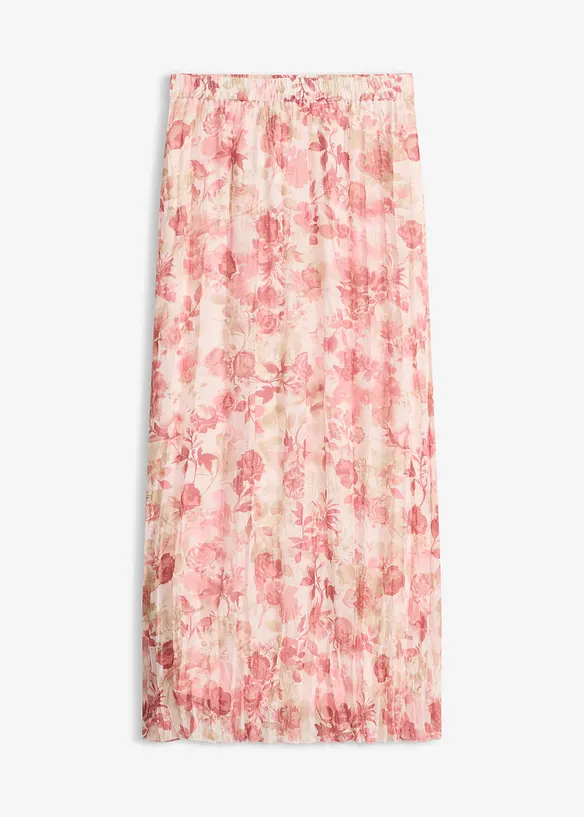 Krinklet skj&oslash;rt i chiffon, bonprix