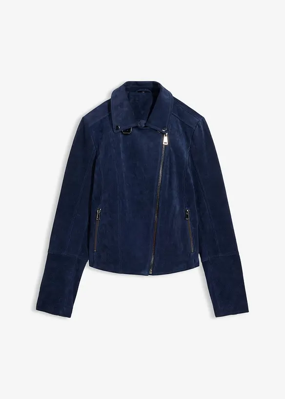 Bikerjakke i semsket skinn, bonprix