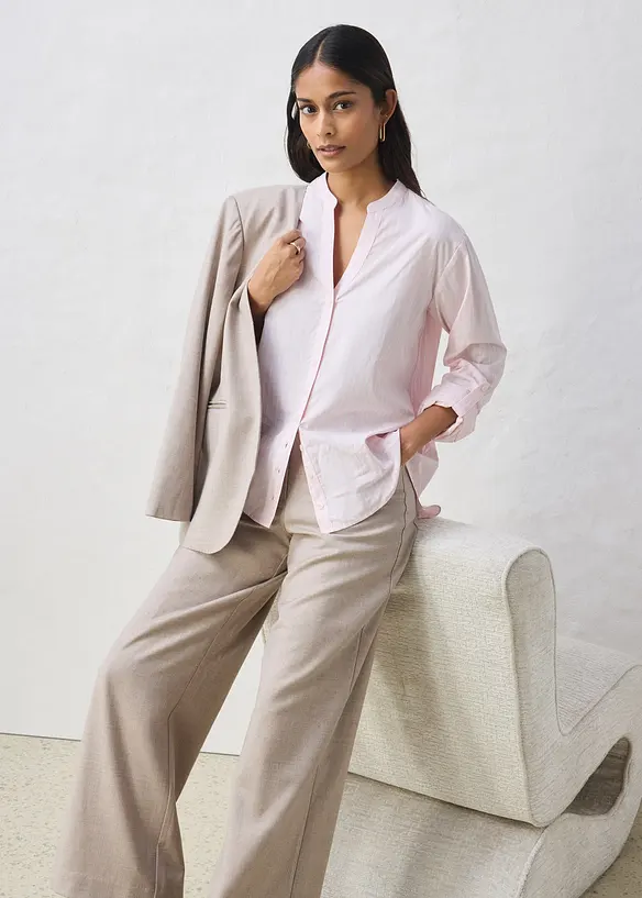 Skjorte med silke, bonprix