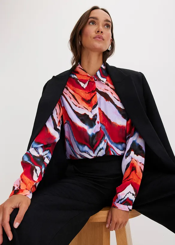 M&oslash;nstret bluse, bonprix