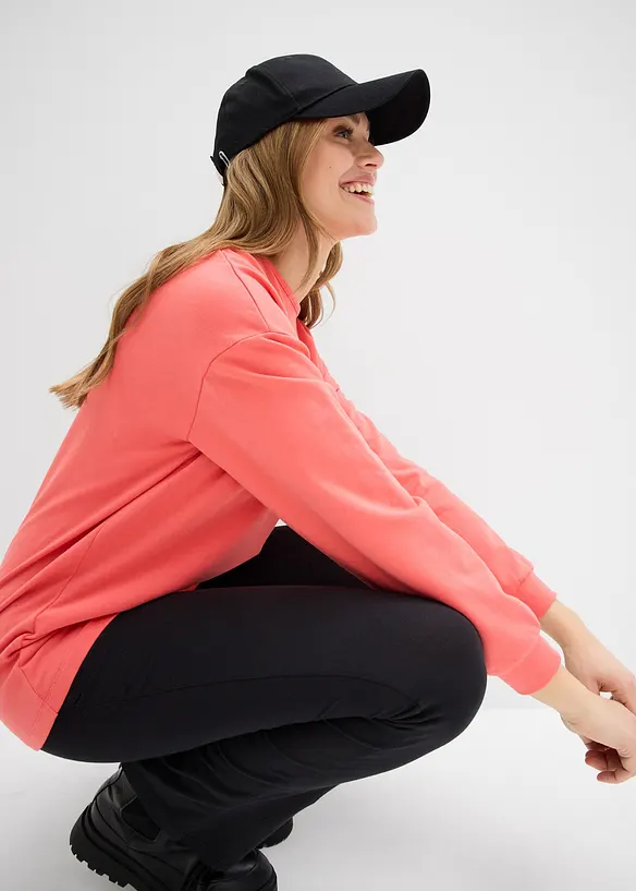 Sweatshirt i bomullsmiks med lengre bakstykke enn forstykke, bonprix