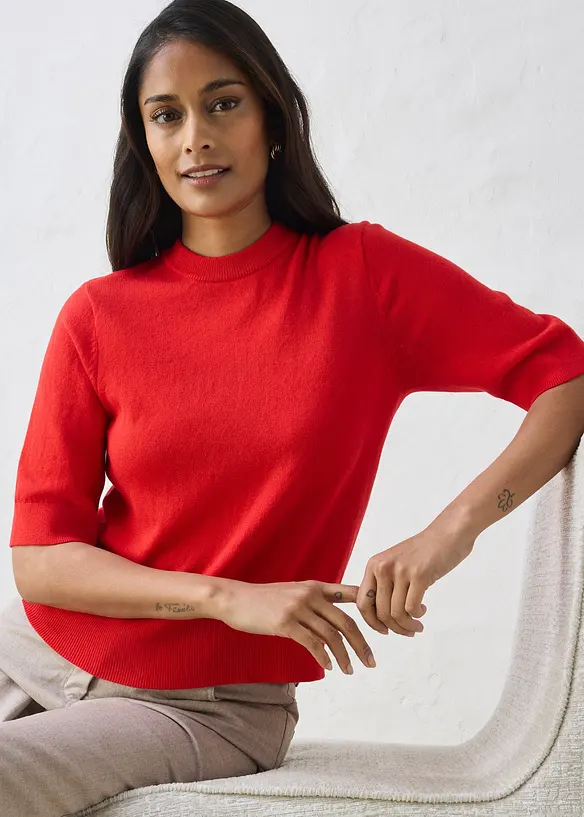 Genser med silke, bonprix