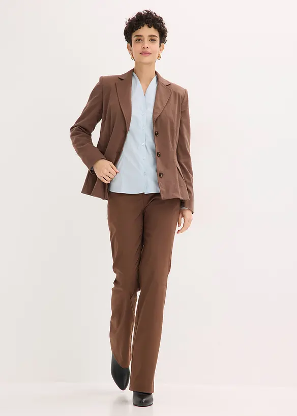 Skjorte i poplin med st&aring;krage, bonprix