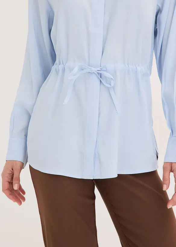 Poplinskjorte med sydde folder, bonprix