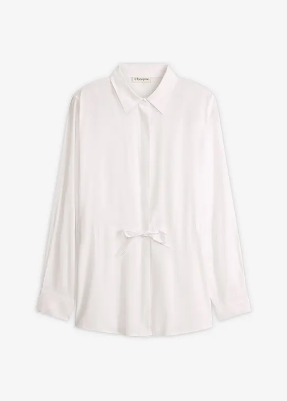 Poplinskjorte med sydde folder, bonprix