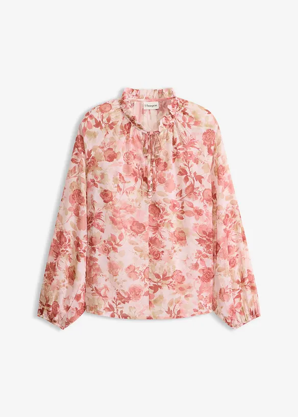 Chiffontunika med knyting, bonprix